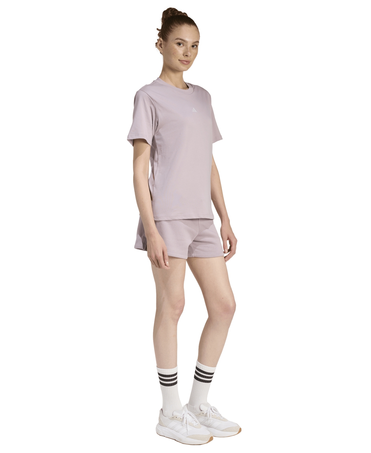 adidas Women's Short-Sleeve Cotton Crewneck Logo T-Shirt