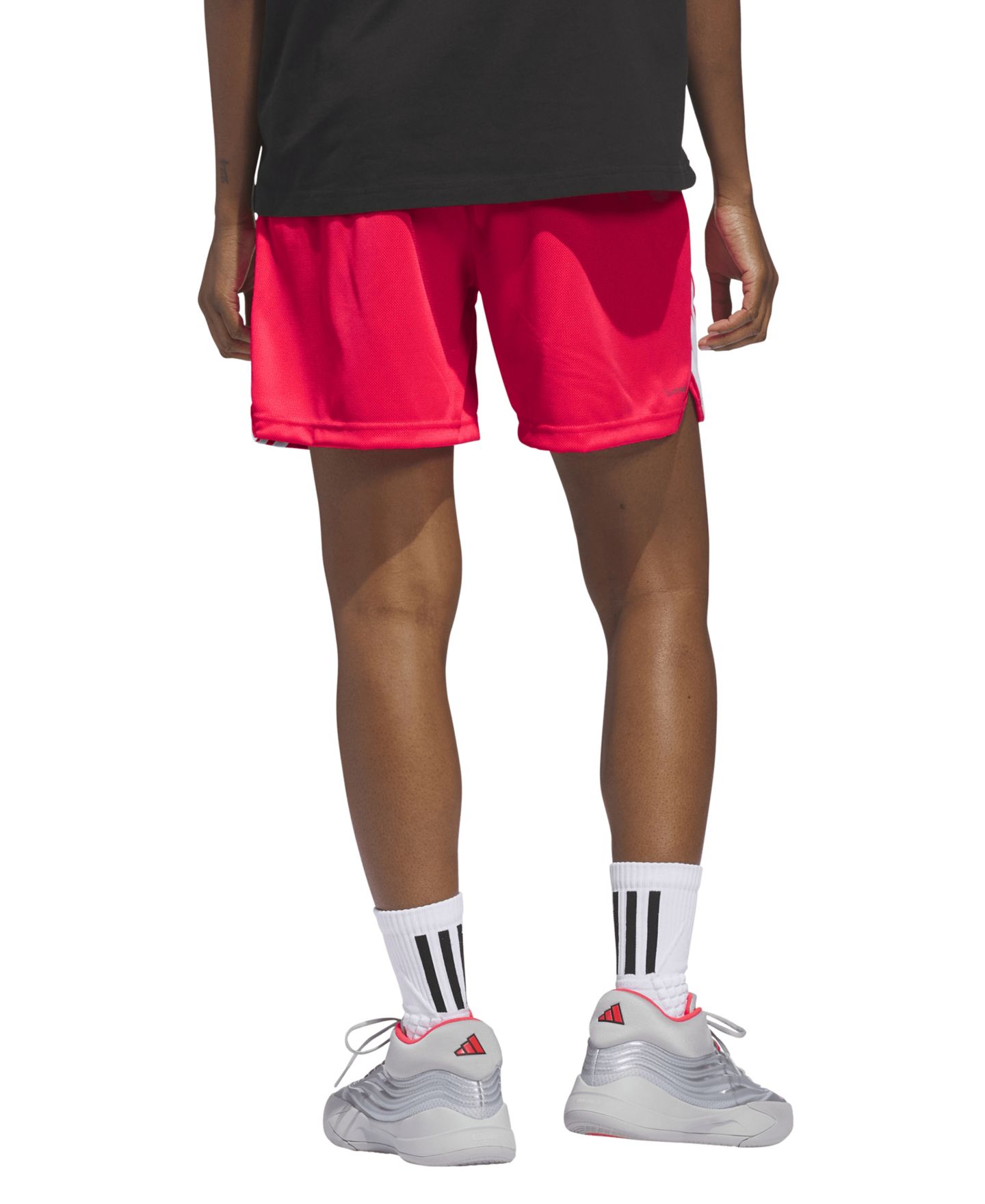 Женские шорты adidas 3-Stripe Basketball, цвет: Чёрный — фото 8