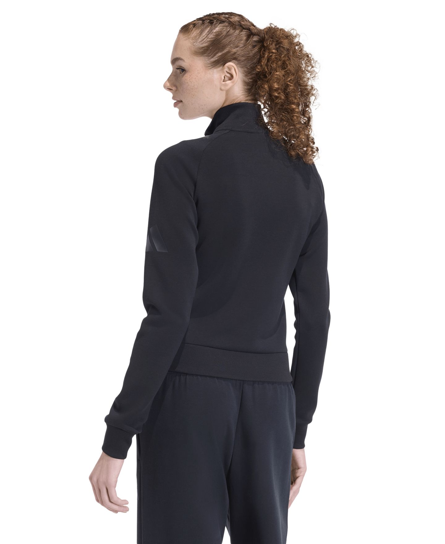 Женская куртка adidas Soft Lux Slim Sportswear Track Jacket, цвет: Чёрный — фото 5