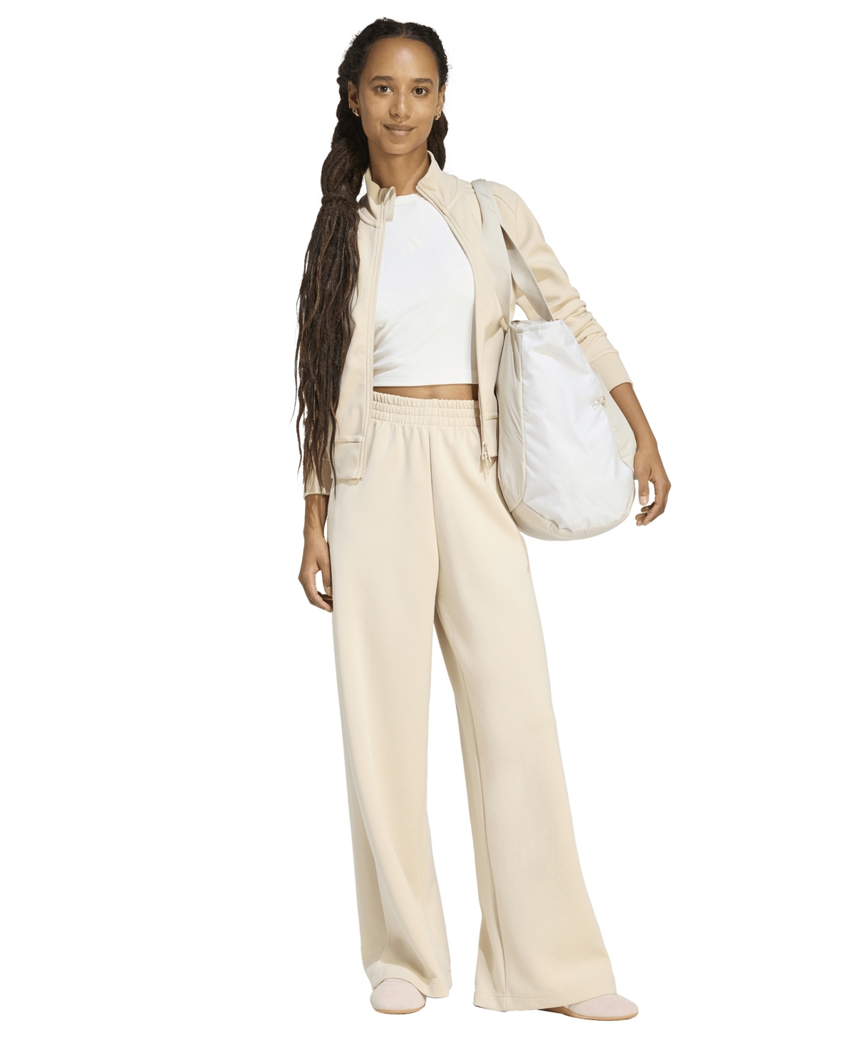 adidas Women's Soft Lux Straight Loose Sportswear Pants