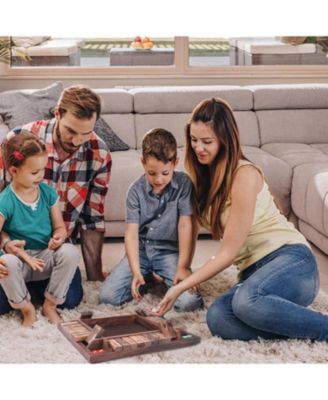 4-Player Wooden Shut The Box Game Set. 10-Numbers Pub Dice Board Game with 8 Dice. 4-Way Shut The Box Set