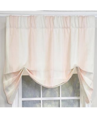 Faded Stripe Butterfly 100% Cotton Rod Pocket Lined  Window Valance 50" x 17" Pink
