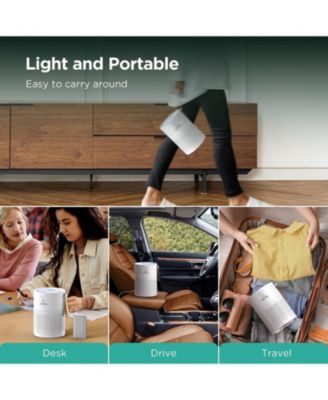 Air Purifiers for Bedroom Home,for Desktop Office Car Pets with USB, Night Light,Remove Smoke, Dust, Odors, Pollen