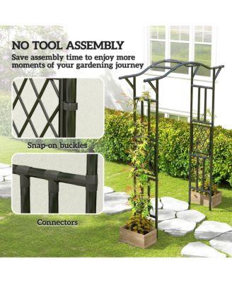 Garden Arch, Garden Arch Trellis with Extended Top,