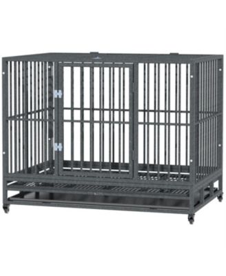 Dog Crate Metal Cage Kennel  in Grey