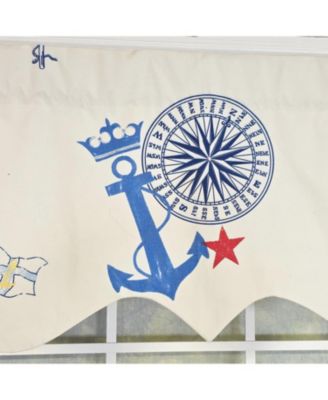 Ralph Lauren Navigator Regal 100% Cotton Rod Pocket Lined  Window Valance 50" x 17" Off White