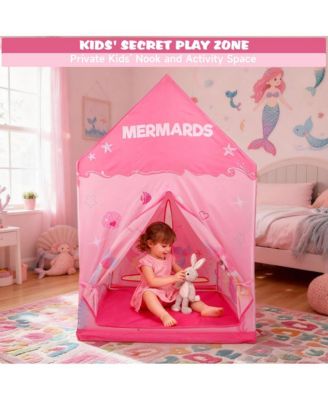 Mermaid Themed Play Tent for Kids, Playhouse for Indoor & Outdoor