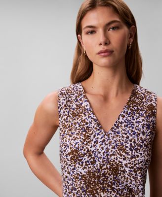 Women's Printed V-Neck Mini Dress