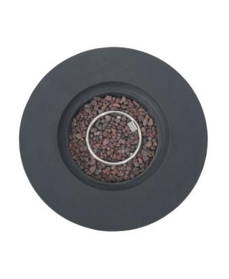 39 Inch Lightweight Concrete Propane Fire Pit with 50000 BTU Burner