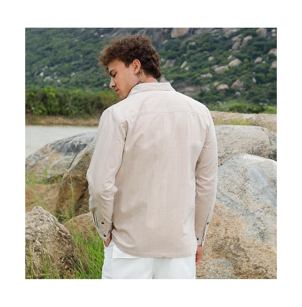 Campus Sutra Men's Multitrack-Striped Shirt