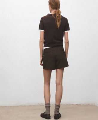 Women's Checked Asymmetric Skirt