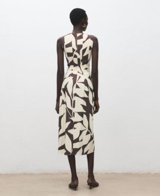 Women's Floral-Print Flared Dress