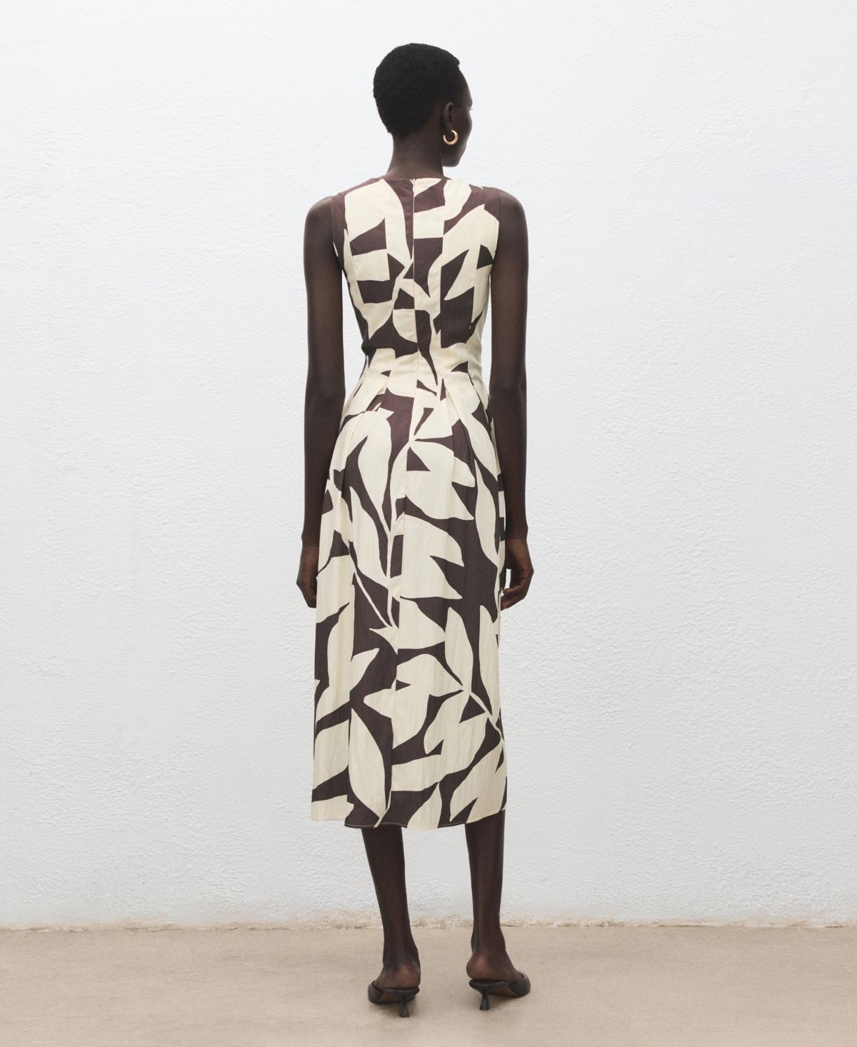 Mango Women's Floral-Print Flared Dress