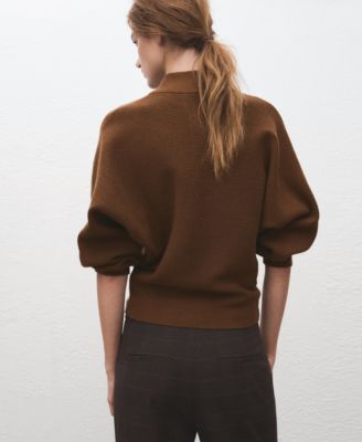 Women's Jewel Buttons Turtleneck Sweater