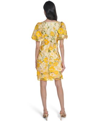 Petite Printed Boat Neck Sheath Dress