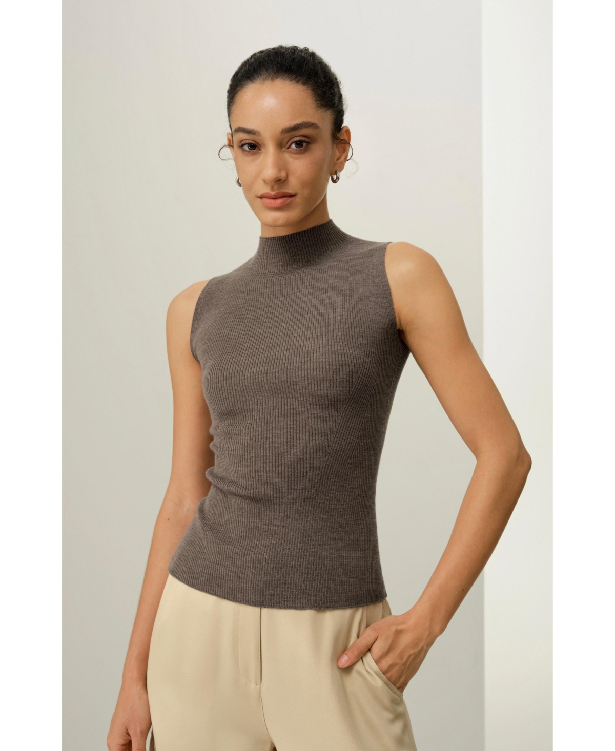 Lilysilk Women's Seamless Knit Washable-Wool Vest