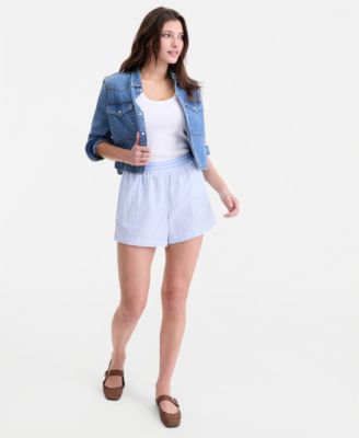 Women's Striped Boxer-Style Shorts