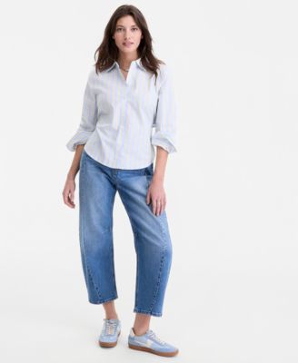 Women's Tie Back Button Down Shirt