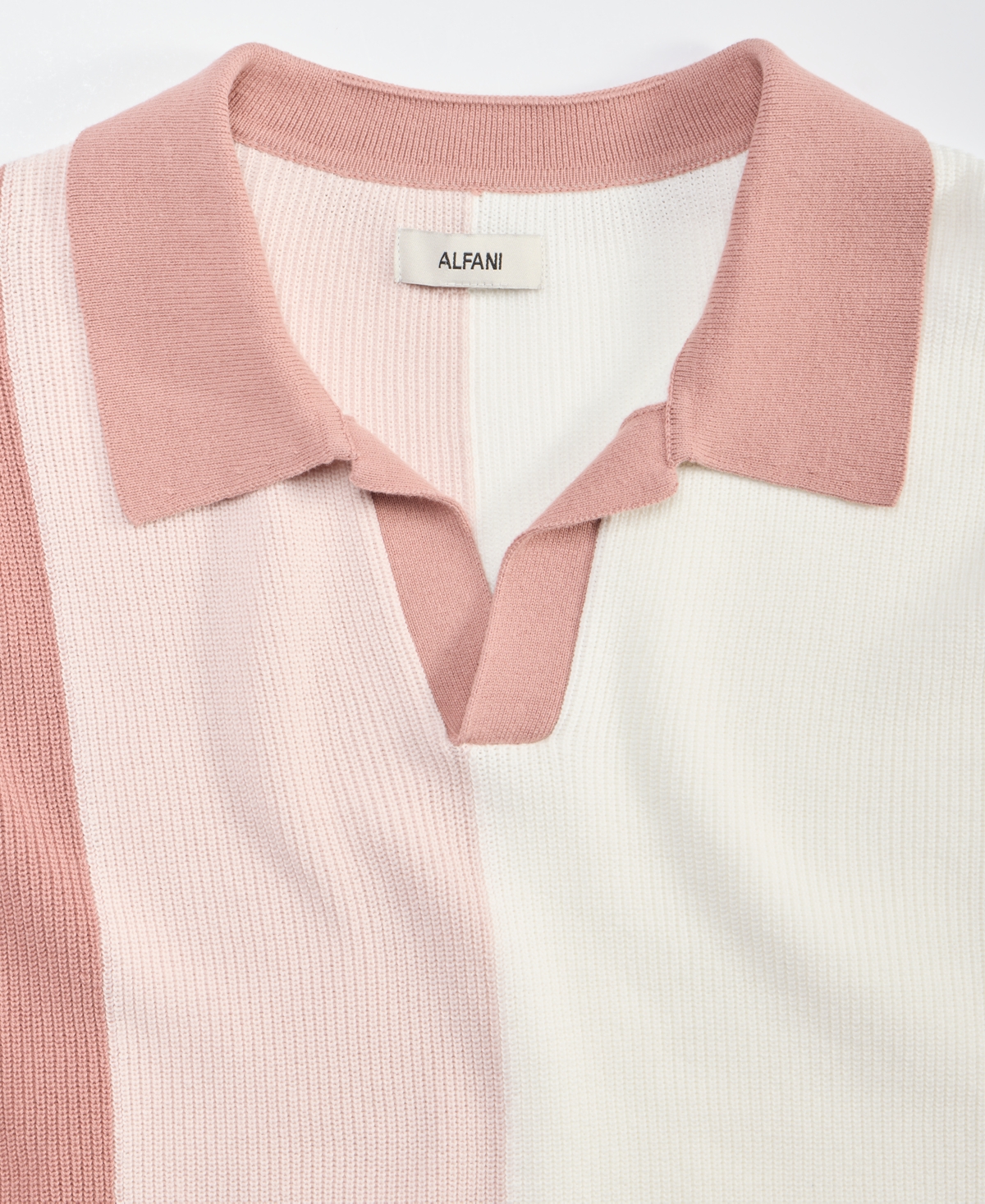 Alfani Men's Cotton Colorblocked Johnny Collar Sweater, Macy's Exclusive