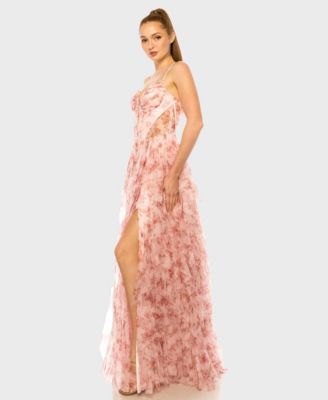 Juniors' Spaghetti Strap Sweetheart Neck Ball Gown