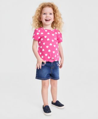 Girls' 12M-5T Heart Tie T-Shirt