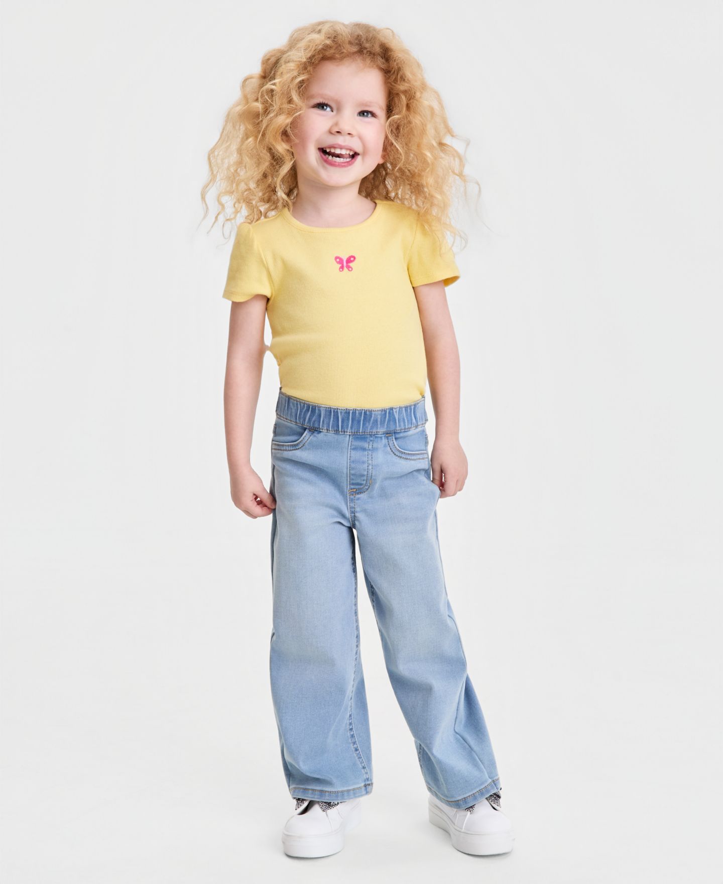 Джинсы Epic Threads Wide-Leg Pull-On Jeans для девочек, цвет: Варёный — фото 1