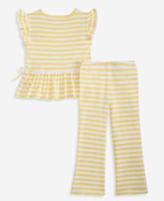 Girls' 12M-5T Striped Top and Pants, 2-Piece Set