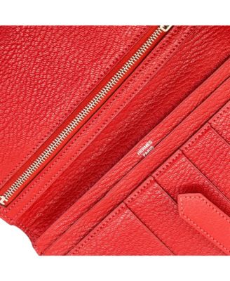 Pre-Owned HERMES Long Bearn Wallet Chevre Mysore