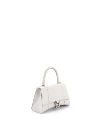 Small Hourglass Top Handle Bag Leather