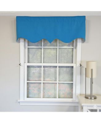 Primo Regal 100% Cotton Rod Pocket Lined  Window Valance 50" x 17" Blue
