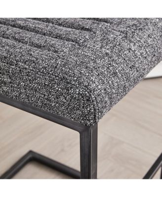 Speckled Gray Tufted Bar Stool - 2 Sets