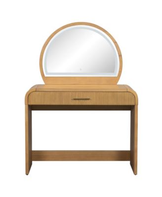 Streamdale 39" Lighted Mirror Vanity Table - Natural