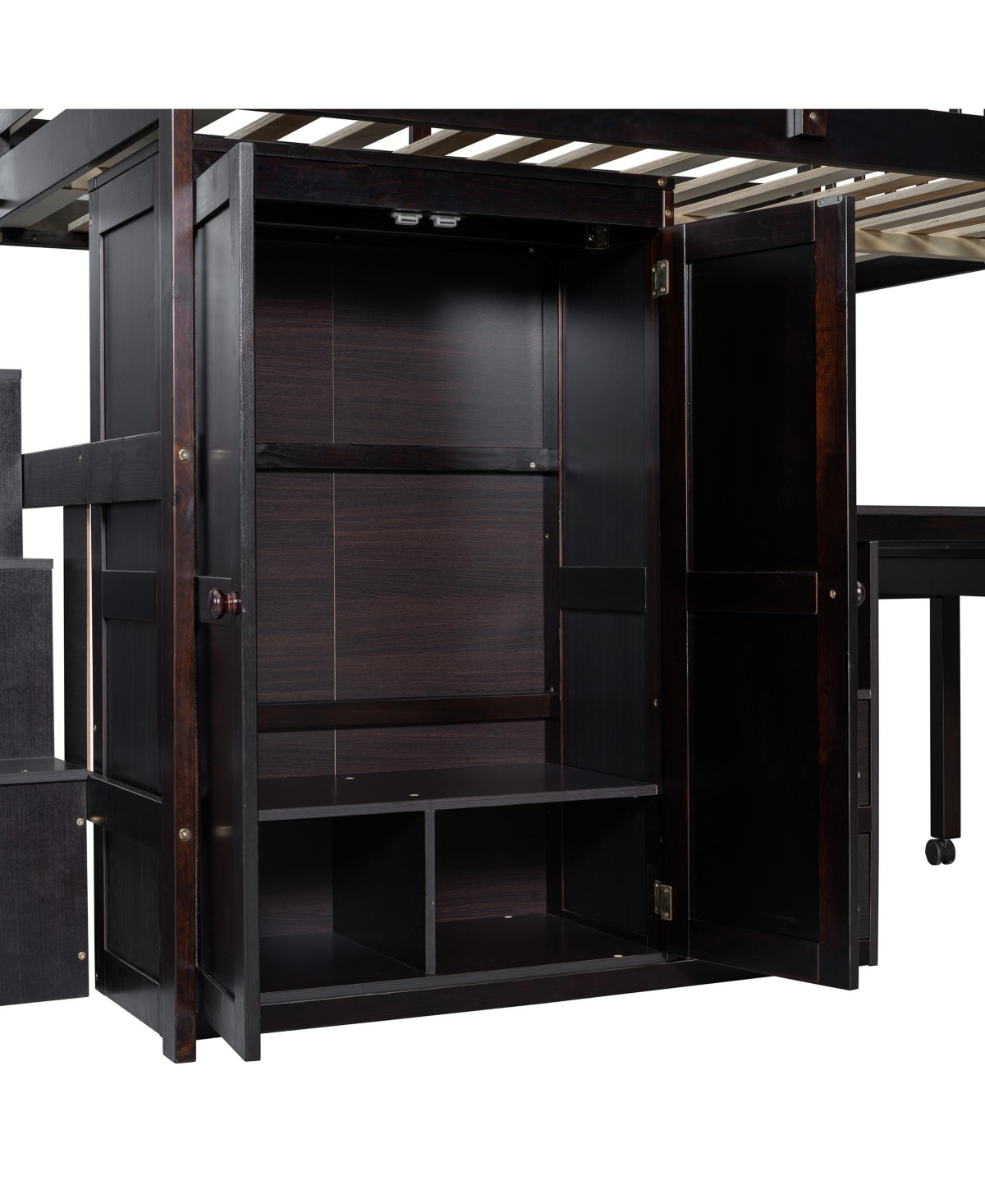 Streamdale Furniture Full-Size Multifunctional Loft Bed with Staircase and Storage