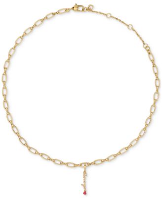 I Love You Gold-Tone Charm Pendant