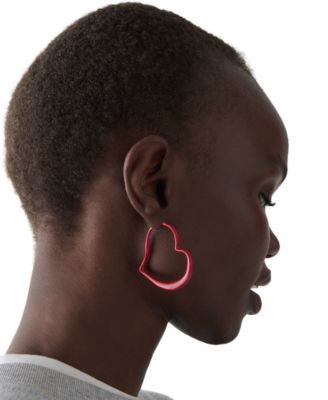 Enamel Amour Hoops Earrings