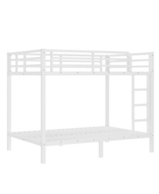 Metal Full Over Full Bunk Bed, Space-Saving