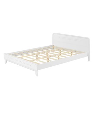 Solid Pine Wood Queen Bed Frame with Timeless Design