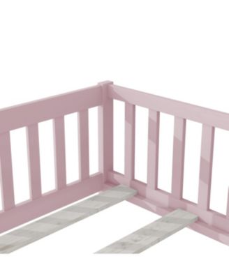  Twin Floor Bed with Fence & Door