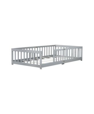 Twin Floor Bed with Fence