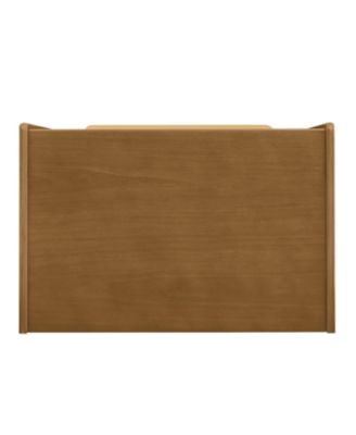 Mid Century Modern Nightstand with Charging Station & 2 Drawers