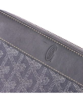 Pre-Owned Goyard Matignon Zip Wallet Coated Canvas with Leather