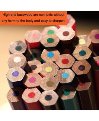 48 Colors Wood Colored Pencils, Sketching Drawing Pencils Set, 0.3mm Soft Core for Adult Coloring Artists Professionals and Colorists