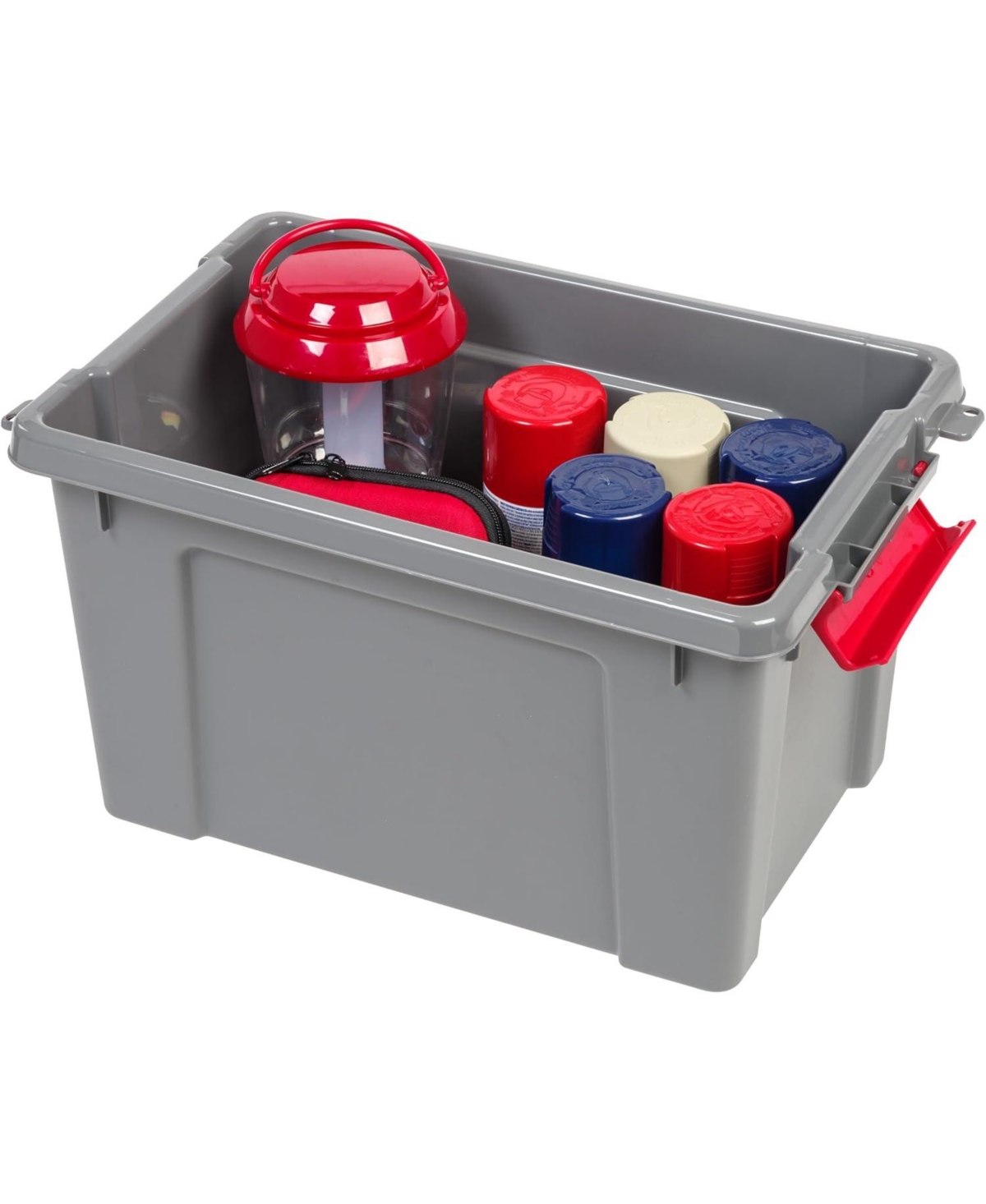 Iris Usa 5 Gallon Lockable Storage Totes with Lids, 6 Pack