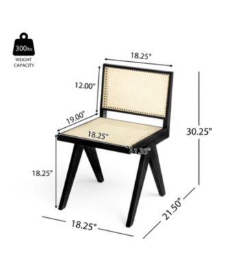  Rattan Accent Dining Chairs (Set of 2