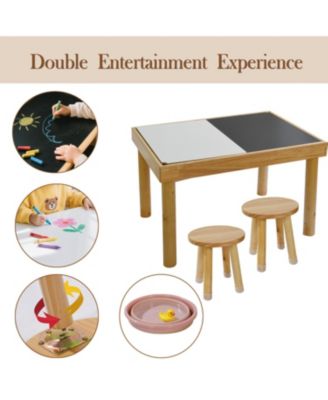 Toddler Sensory Table with 2 Chairs - Sand & Water Play