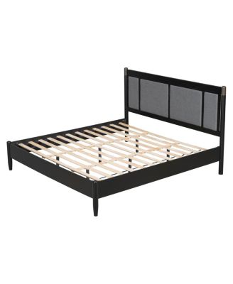  Solid Wood King Bed, No Box Spring Needed