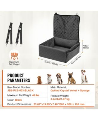 Black Pet Car Seat for Cats