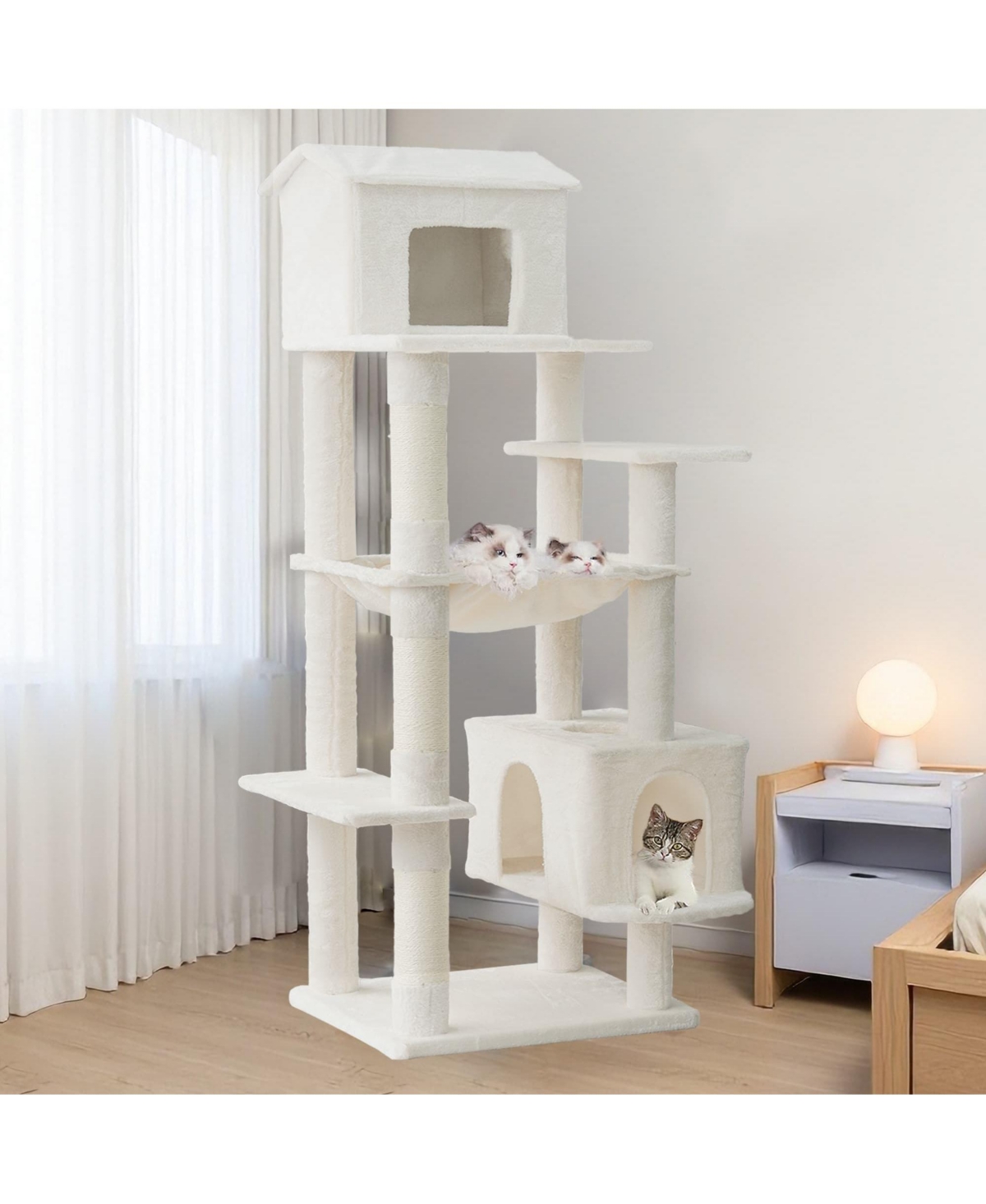 Zeus & Ruta 64" Cat Tree - Multi-Level + Hammock