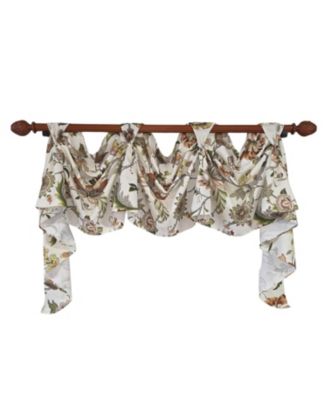 Zanzibar 3-S Victory 100% Cotton Tab Top Swag Window Curtain 54" x 25" Orange