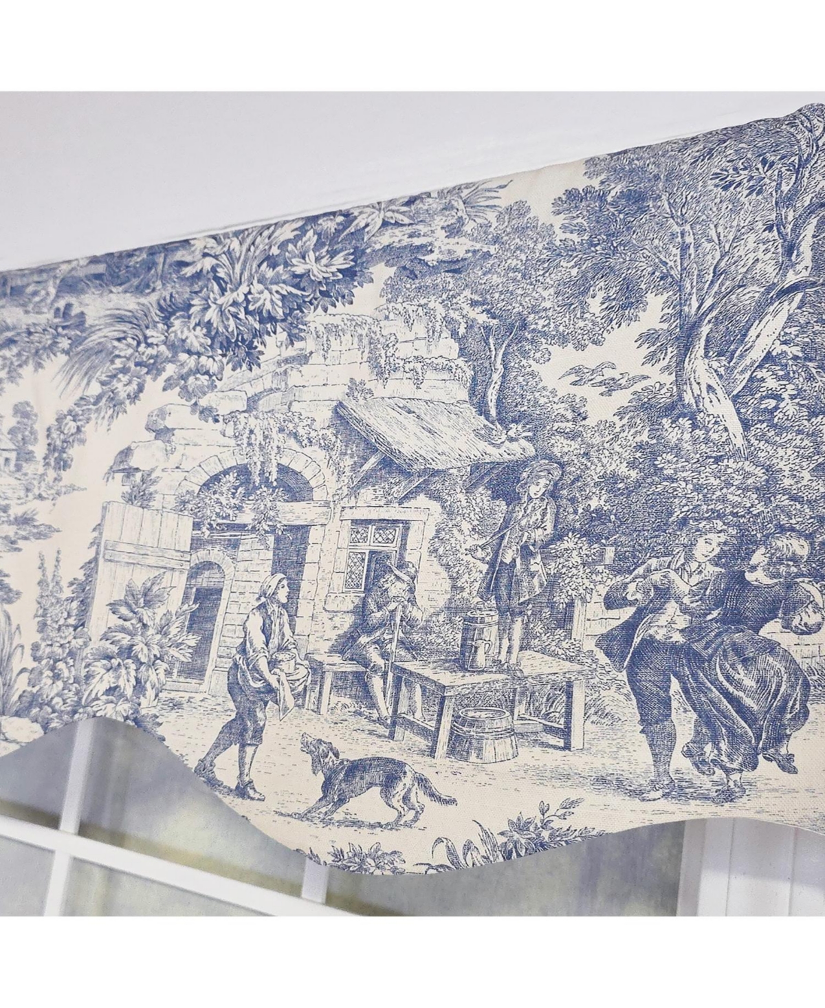 Rlf Home Old-World Provance 100% Cotton Rod Pocket Lined Window Valance 50" x 15"